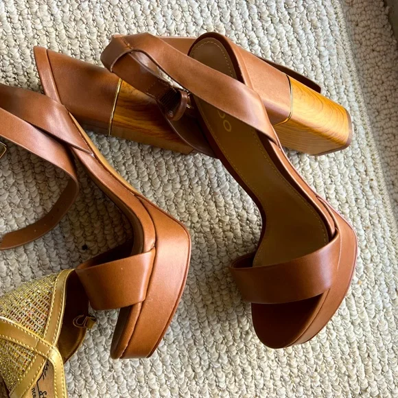 Aldo tan platforms like new - Picture 1 of 1